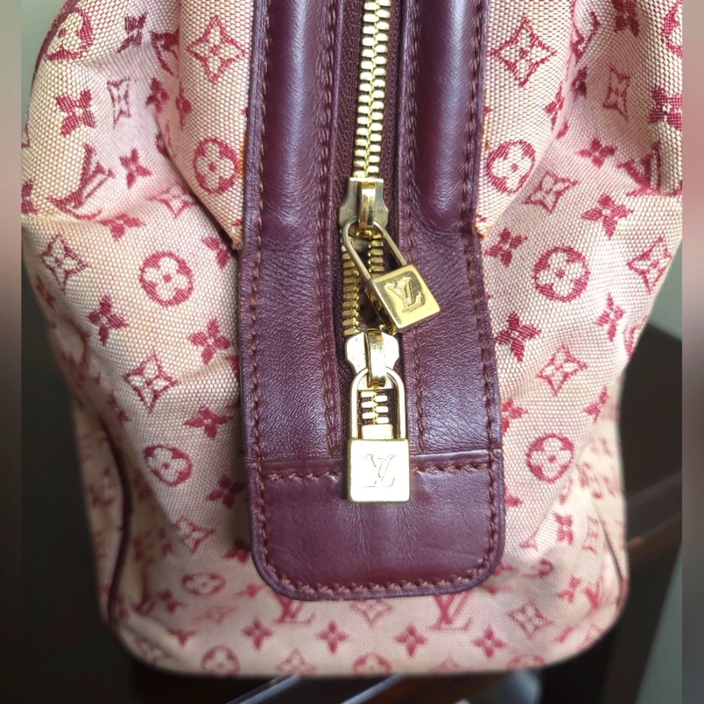 Louis Vuitton Denim Min Lin Josephine GM Bordeaux Monogram, Red - Picture 9 of 11